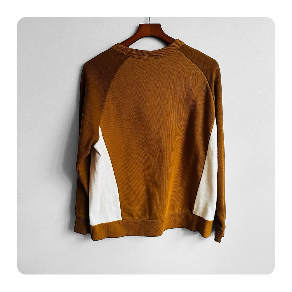 Zara Basic Colorblock Sweatshirt - Dark Mustard/ … - image 6